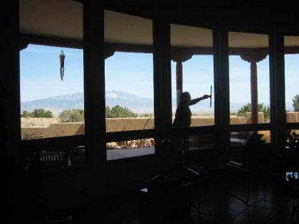 Thomas Atencio cleaning window in Albuquerque NM
